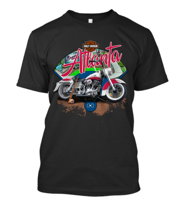 Atlanta Braves Harley Davidson Motorcycle Fan T-Shirt