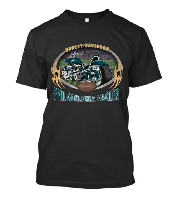 Harley Davidson Philadelphia Eagles Motorcycle Football Stadium 16Hd T-Shirt