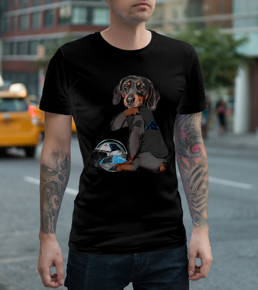 Carolina Panthers Dachshund With Helmet T-Shirt