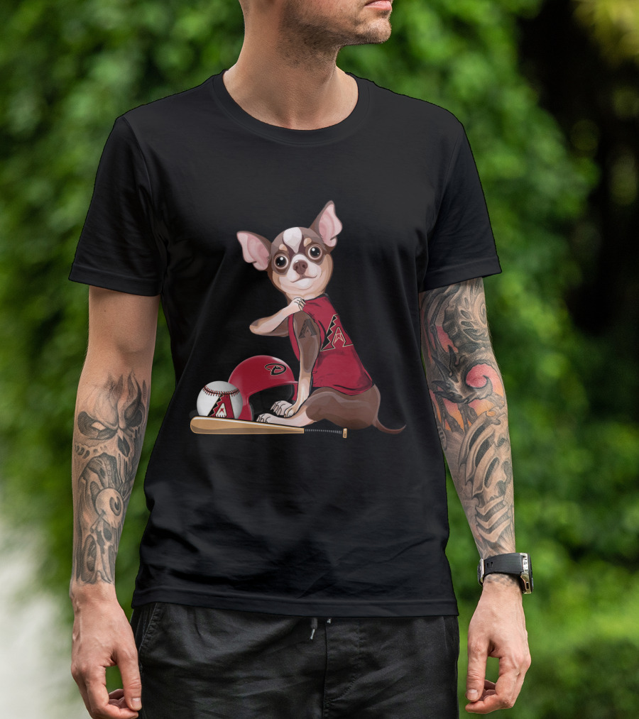 Arizona Diamondbacks Chihuahua Baseball Fan Gear T-Shirt