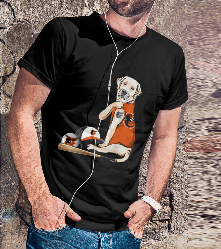 Yellow Labradors Baltimore Orioles Baseball Retriever T-Shirt