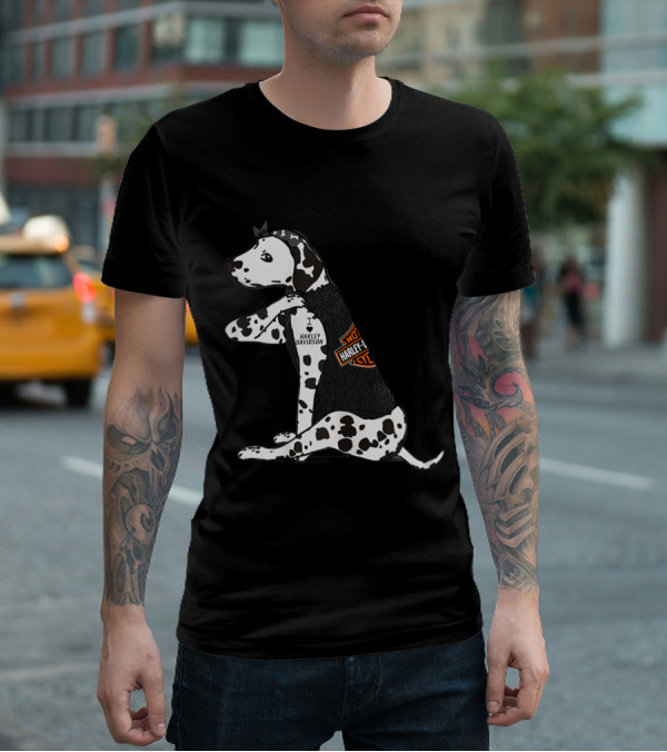 Harley Davidson Dalmatian I Heart Harley Davidson T-Shirt