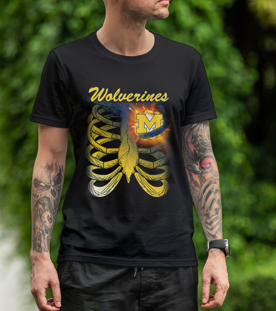 Wolverines M Logo In Ribcage T-Shirt