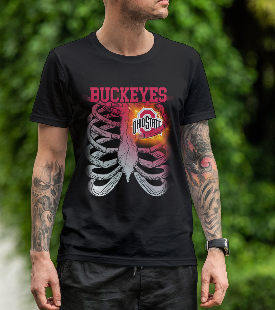 Buckeyes Ohio State Logo Rib Cage T-Shirt