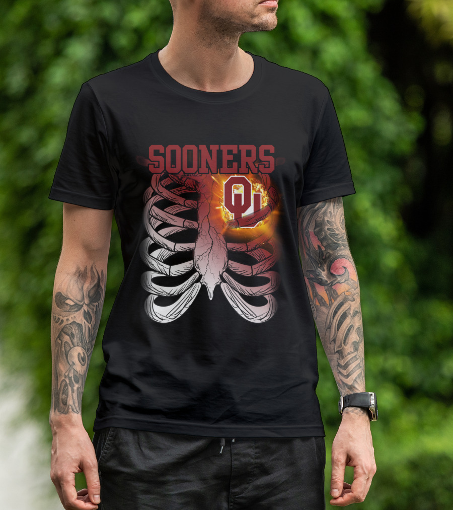 Sooners OU Ribcage Fireball T-Shirt