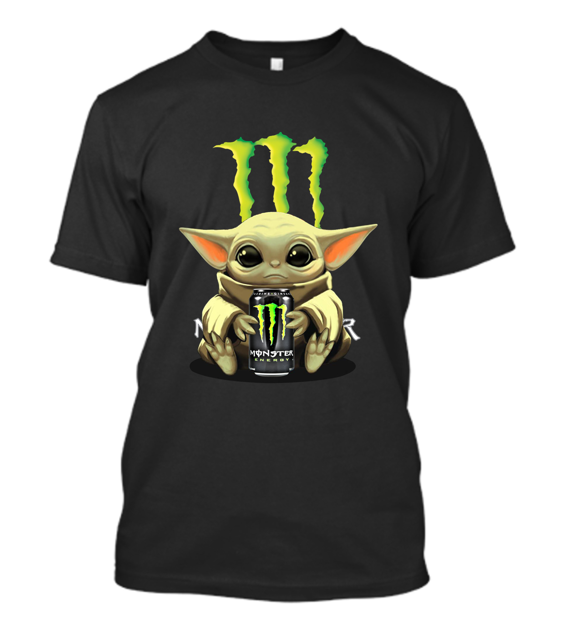 Yoda Baby Holding Monster Energy Can With Iconic Green Claw T-Shirt