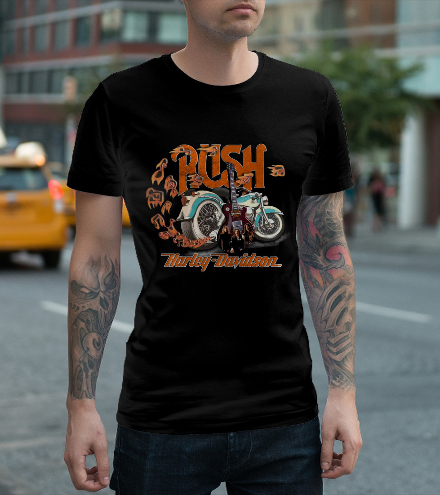 Rush Harley Davidson Motorcycle Guitar 20Hdm Classic Fusion T-Shirt