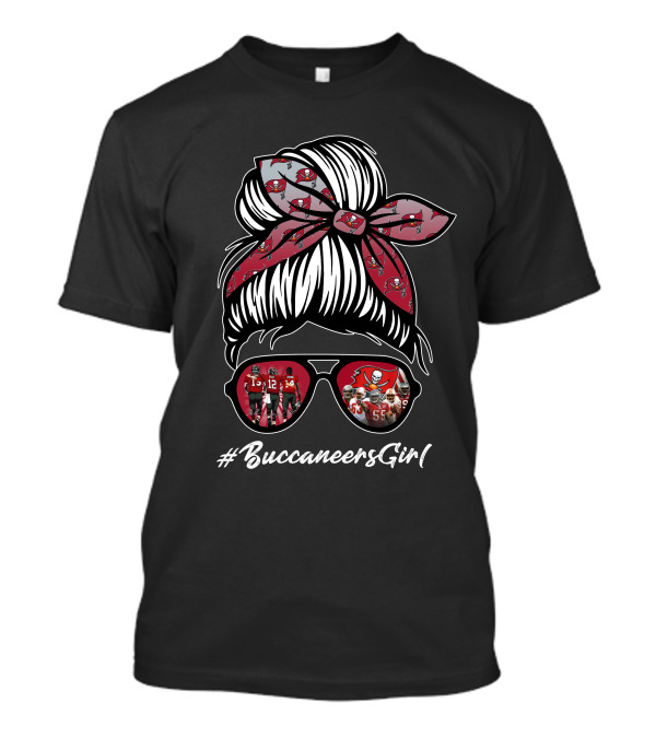 BuccaneersGirl NFL Fans With Bandana And Sunglasses T-Shirt