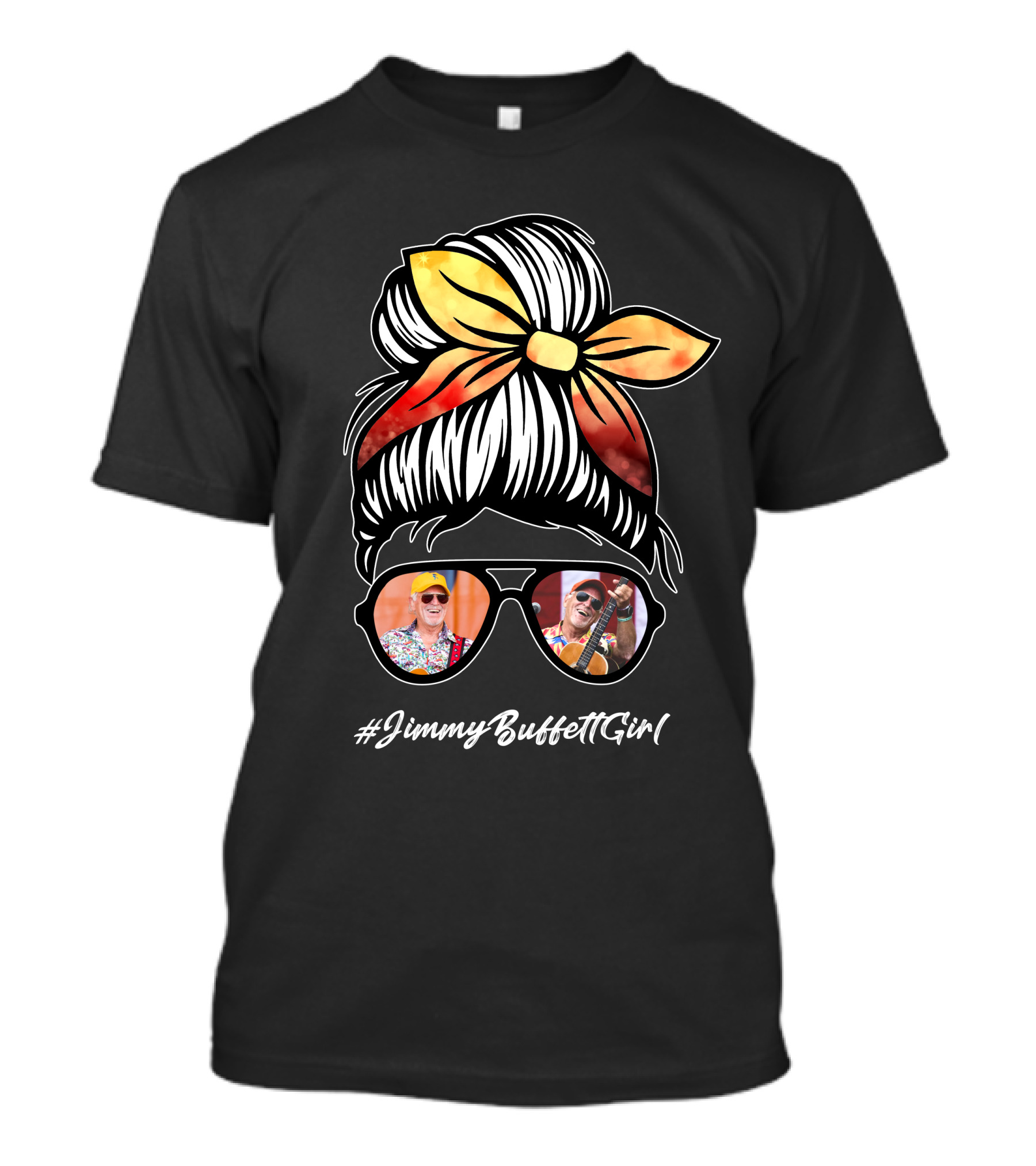 JimmyBuffettGirl Iconic Tropical Music Vibes Sunglasses Bandana Hair T-Shirt