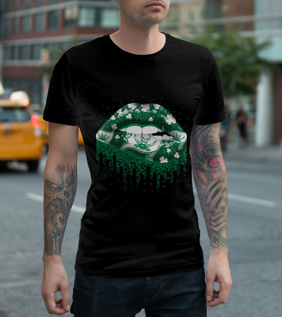 Tampa Bay Buccaneers Lips Green Shamrock Pirates T-Shirt