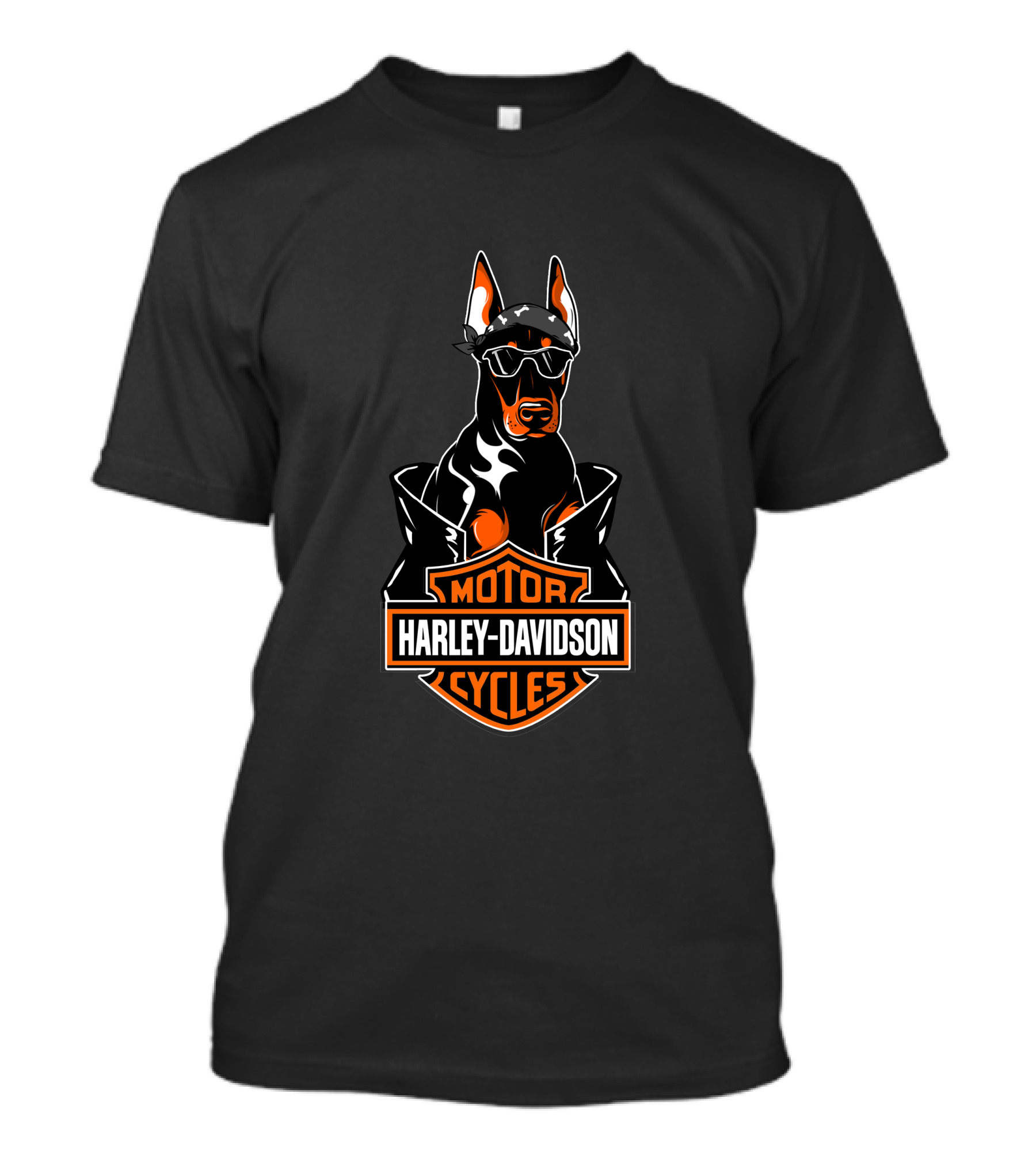 Harley Davidson Motorcycles Doberman T-Shirt