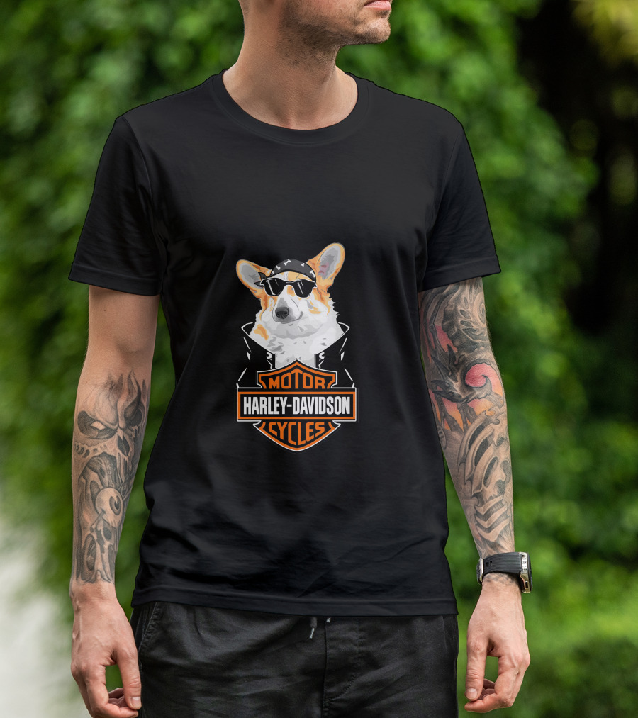 Corgi Harley Davidson Motorcycle Cycles T-Shirt