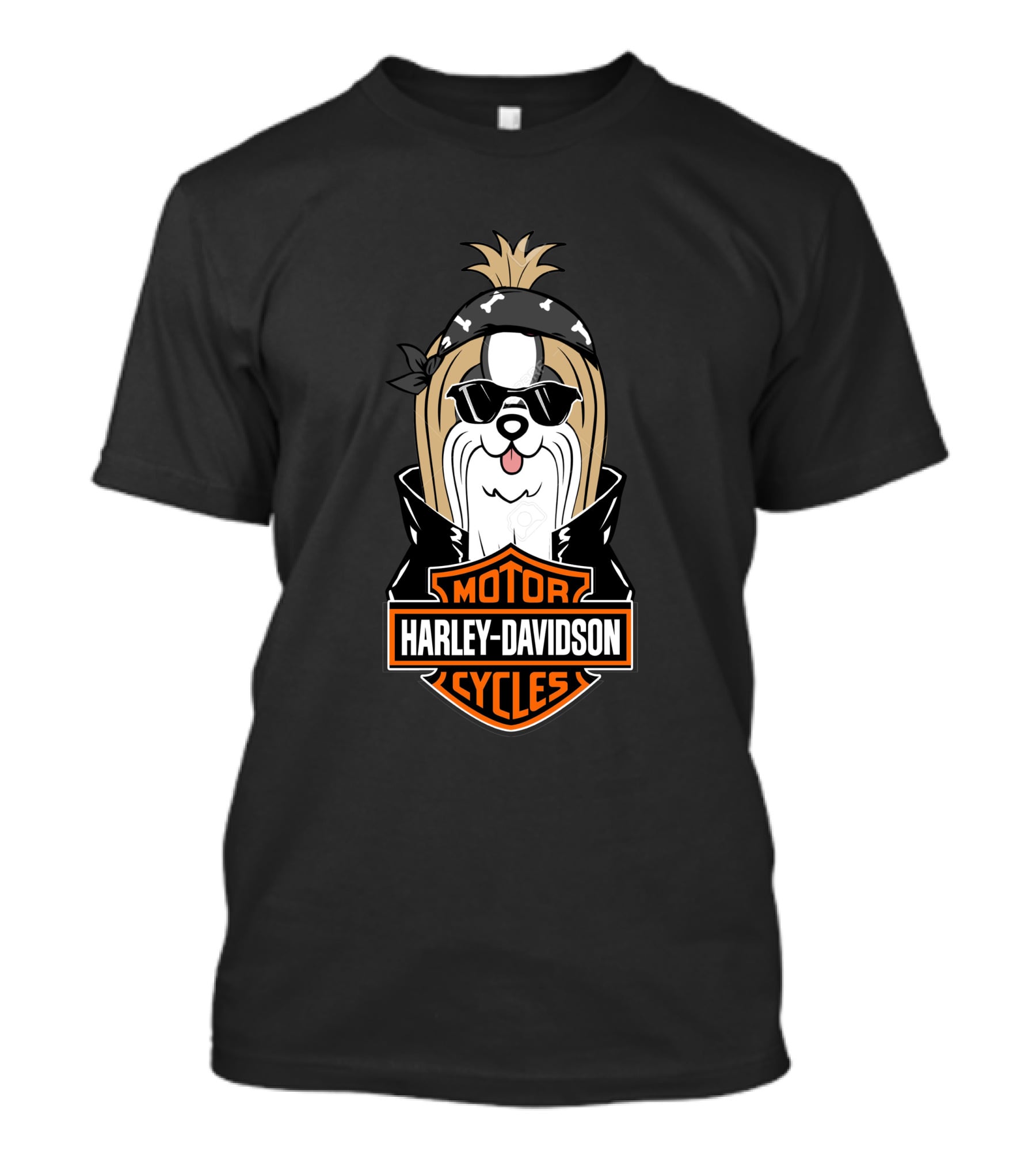 Harley Davidson Motor Cycles Shih Tzus T-Shirt
