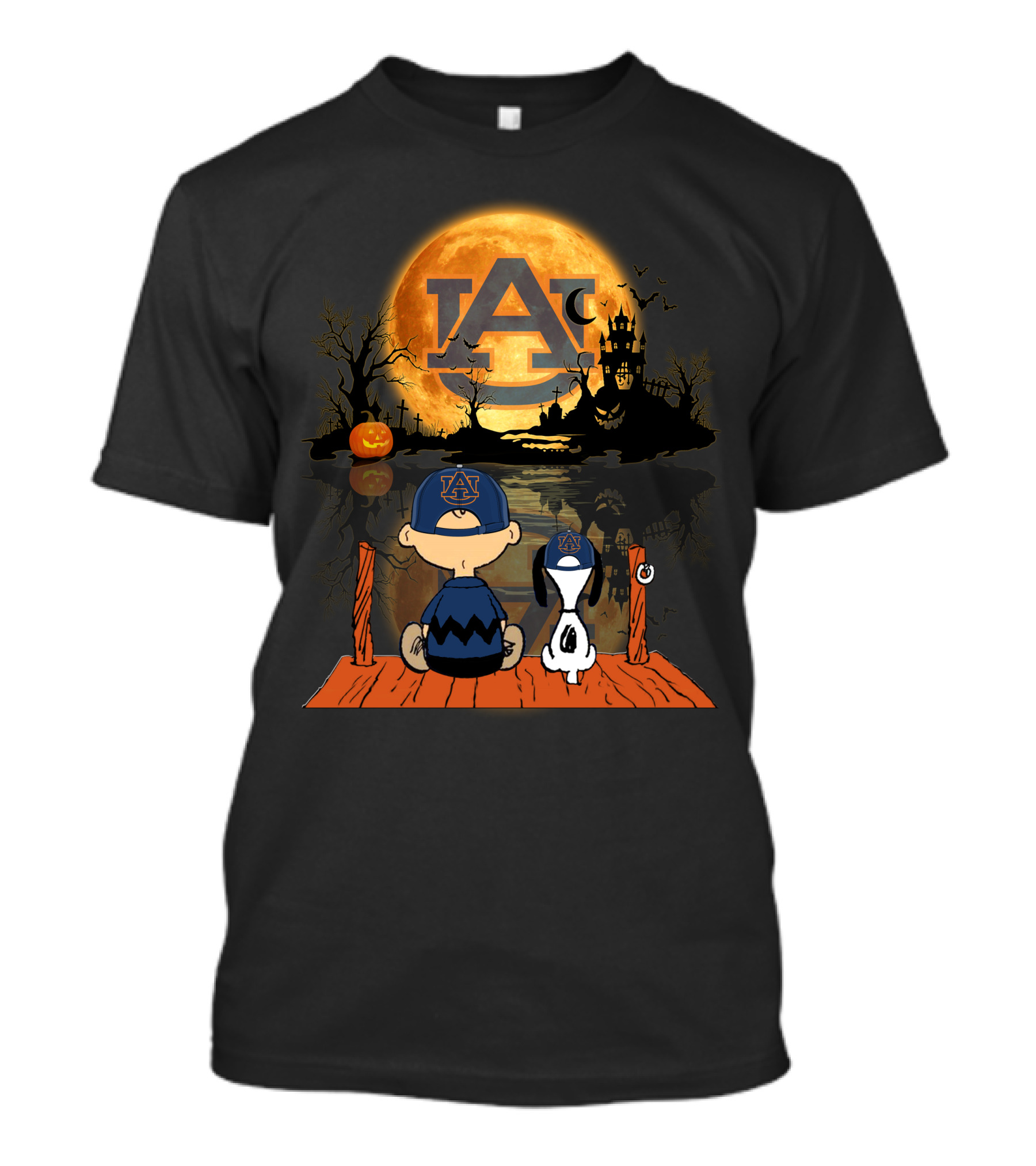 Auburn Tigers Halloween Moonlit Peanuts Reflection 495 L1TTT T-Shirt