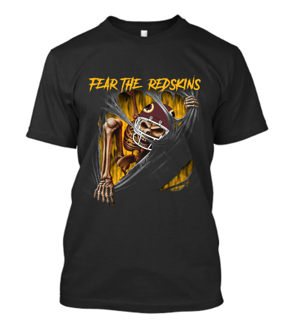 Fear The Redskins Skeleton 515Nfl Washington Redskins T-Shirt