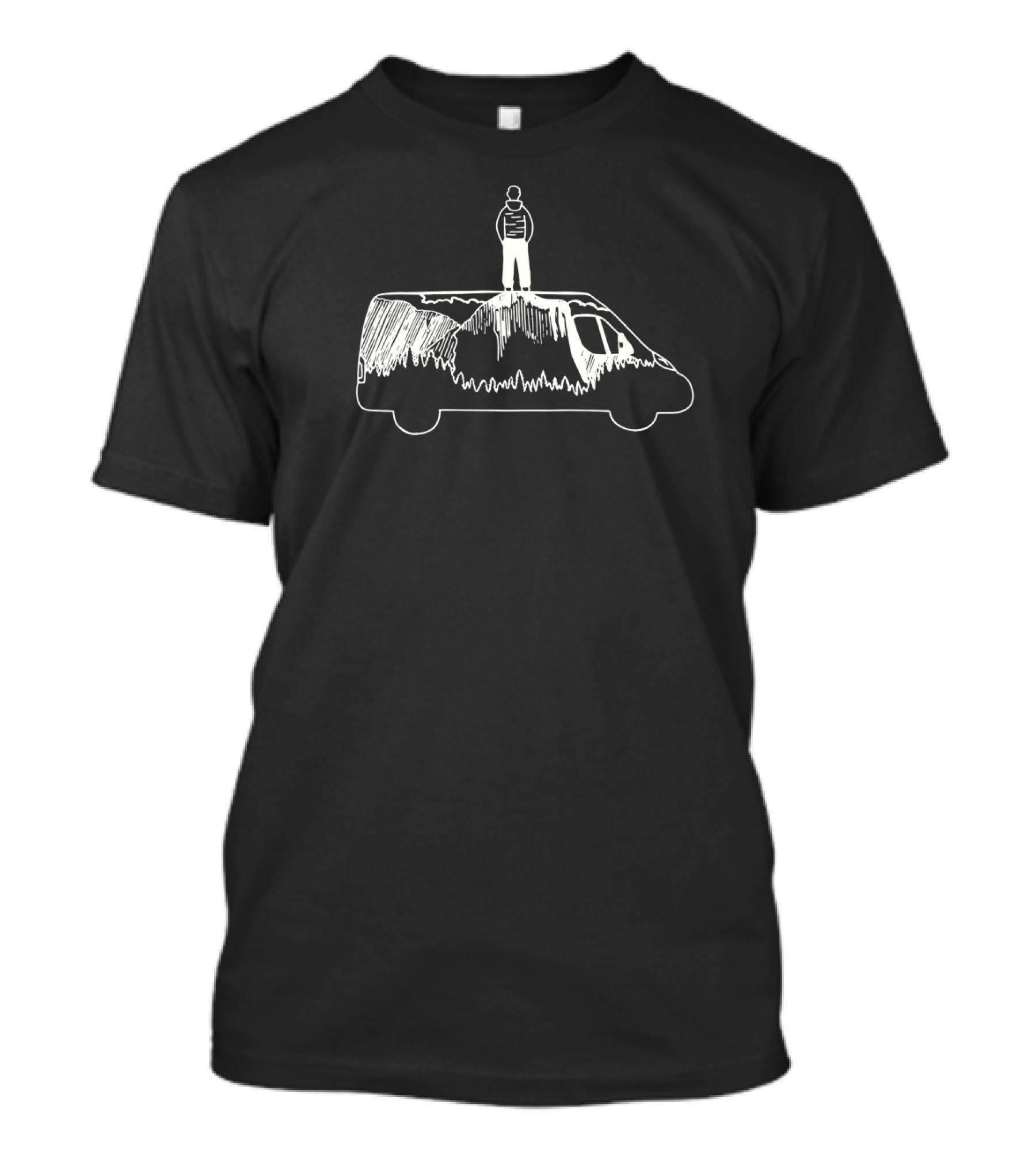 Dreaming Of El Cap Climbers On Van Adventure With Mountain Landscape T-Shirt