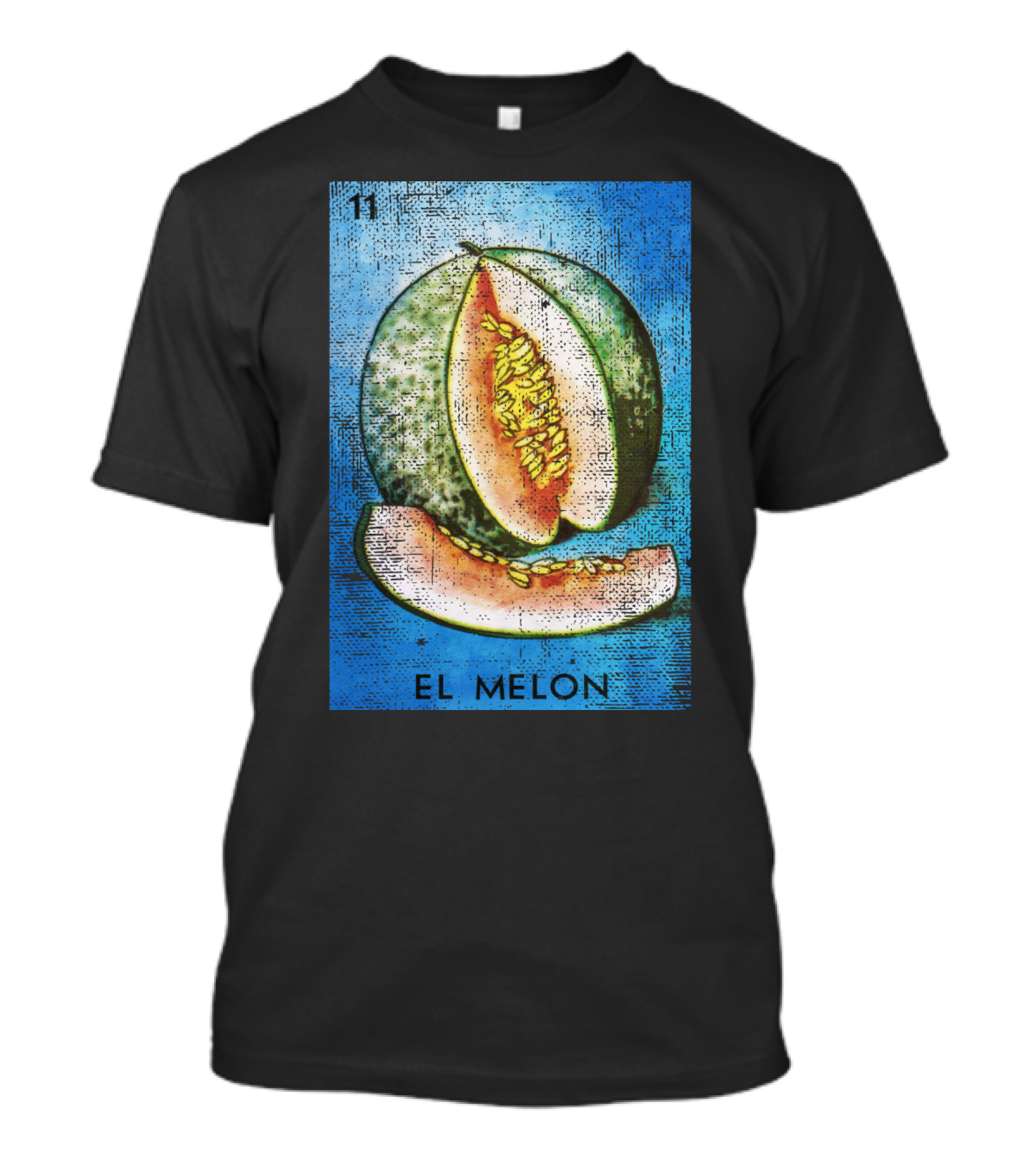 El Melon Loteria Mexican Bingo Card Number 11 T-Shirt
