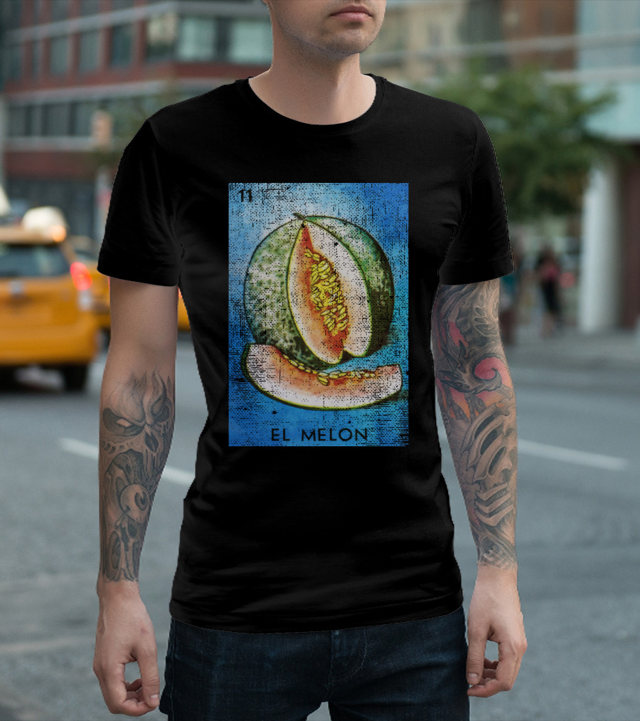El Melon Loteria Mexican Bingo Card Number 11 T-Shirt