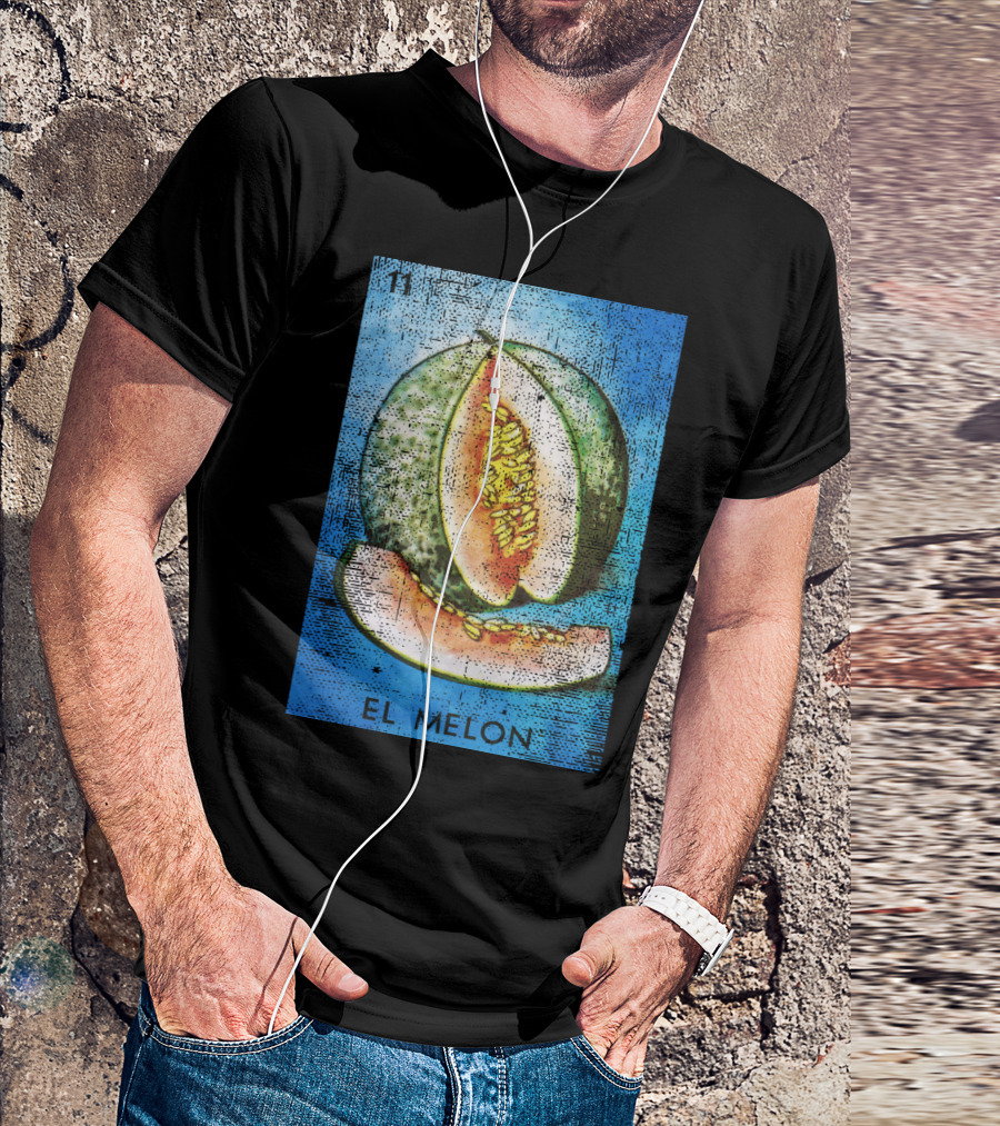 El Melon Loteria Mexican Bingo Card Number 11 T-Shirt
