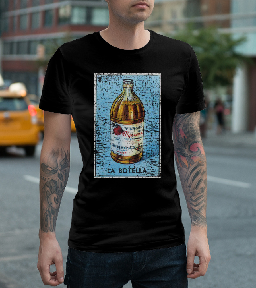 La Botella Vinagre de Manzana Mexican Loteria Card T-Shirt
