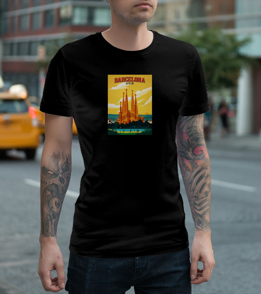 Barcelona Spain Sagrada Familia Travel T-Shirt