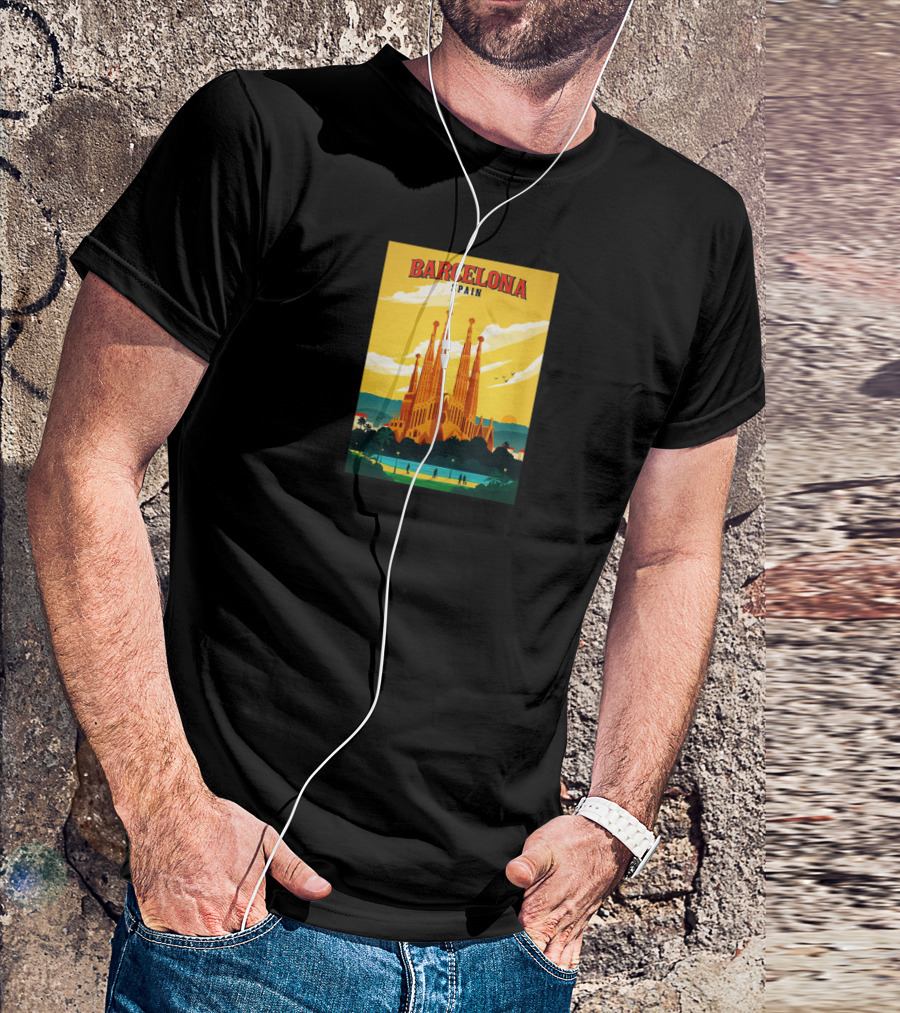 Barcelona Spain Sagrada Familia Travel T-Shirt