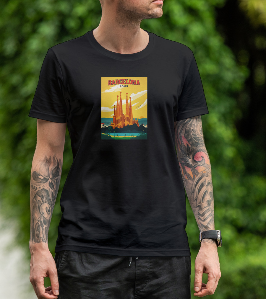 Barcelona Spain Sagrada Familia Travel T-Shirt