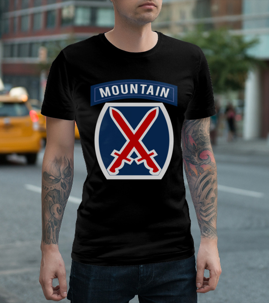 10th Mountain Division Crossed Swords Emblem T-Shirt