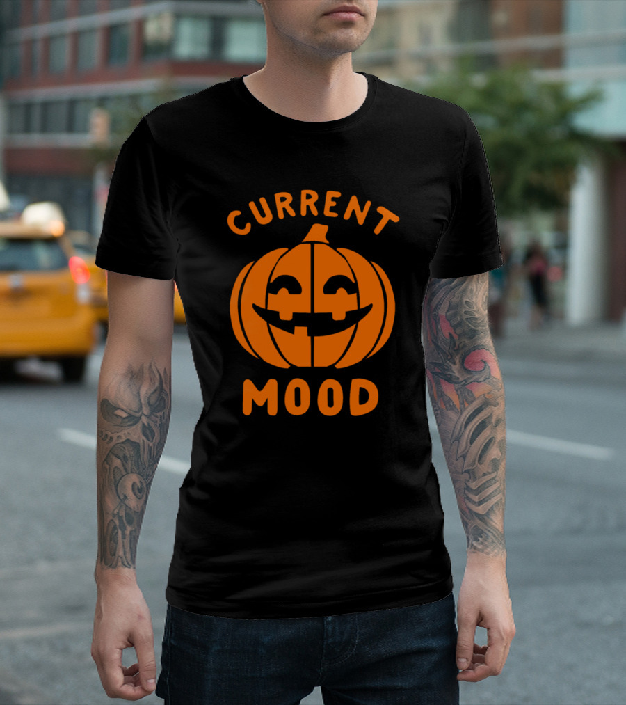 CURRENT MOOD PUMPKIN JACK-O'-LANTERN FACE T-Shirt