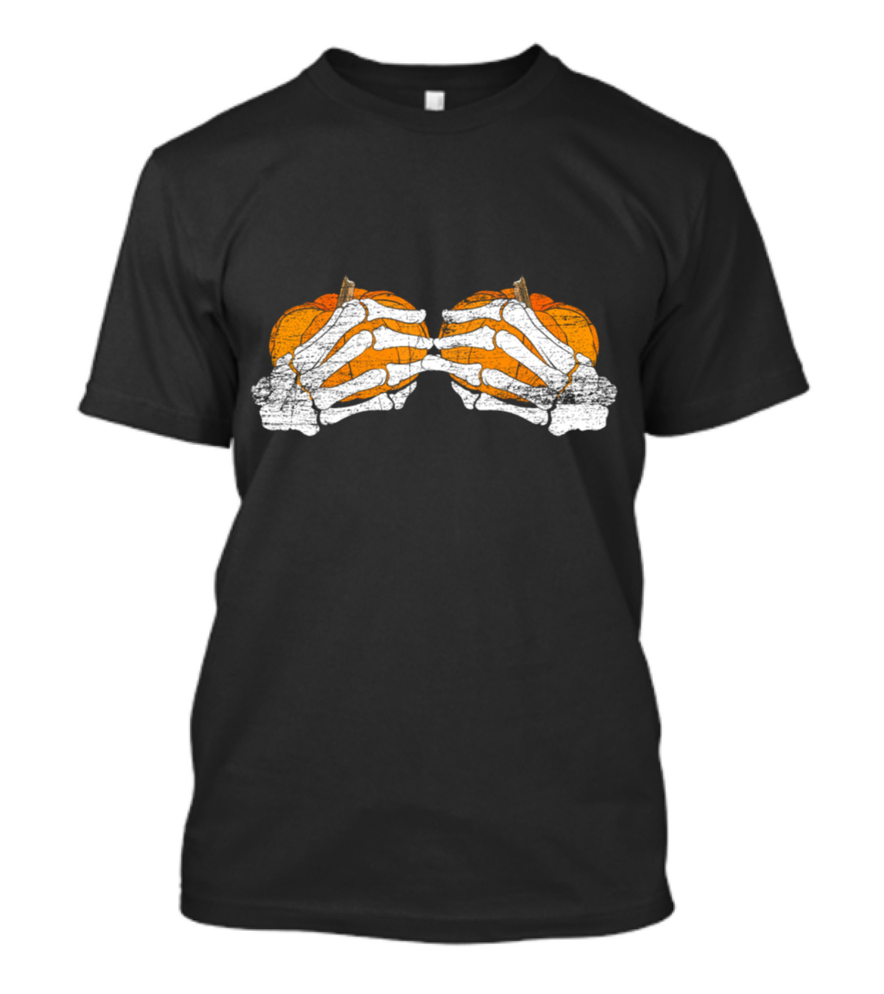 Pumpkin Skeleton Hands Halloween T-Shirt