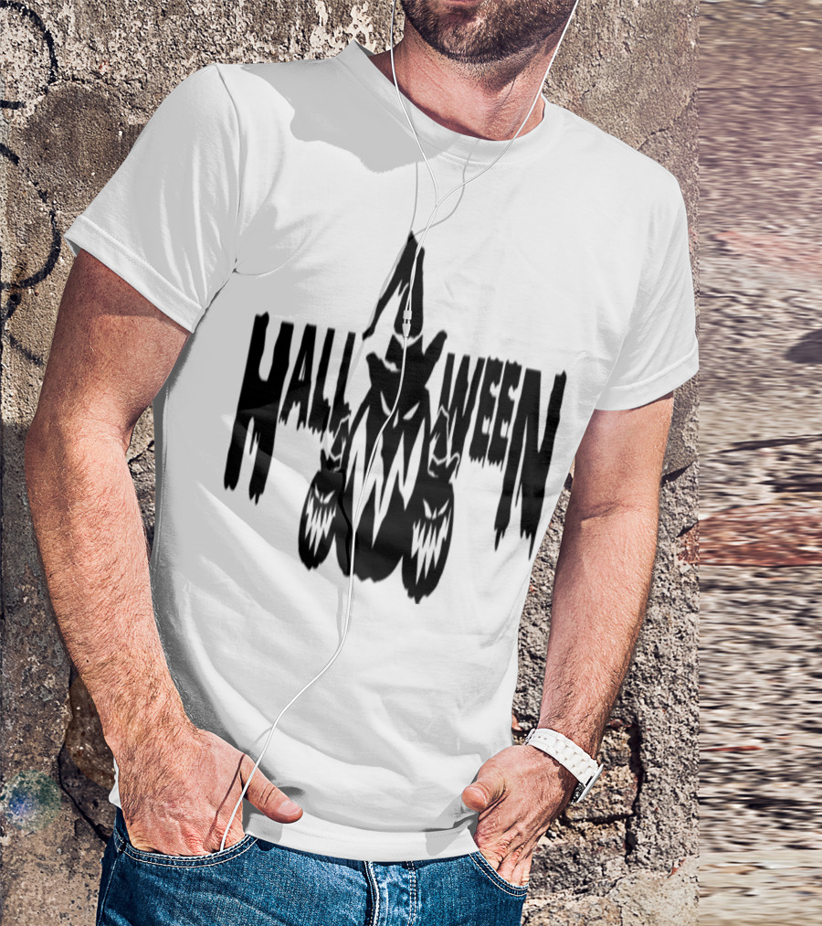HALLOWEEN Pumpkin's Creepy Witch Hat Trio T-Shirt