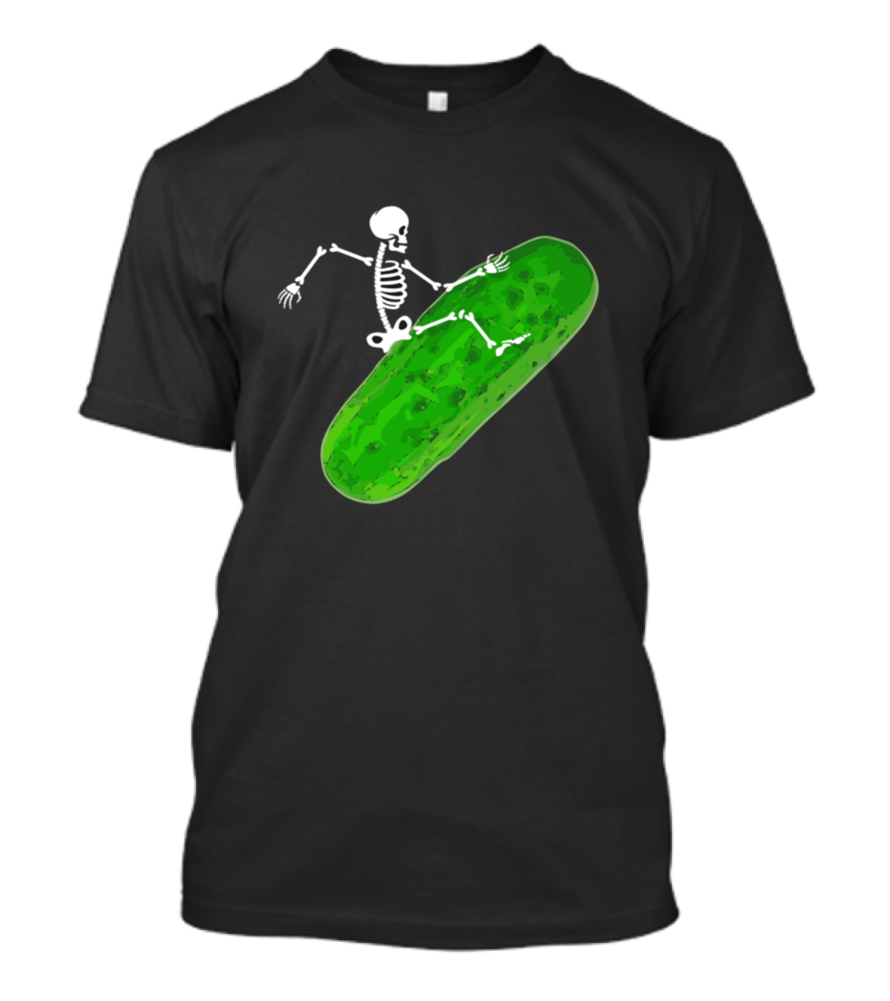 Skeleton Riding On Giant Pickle T-Shirt