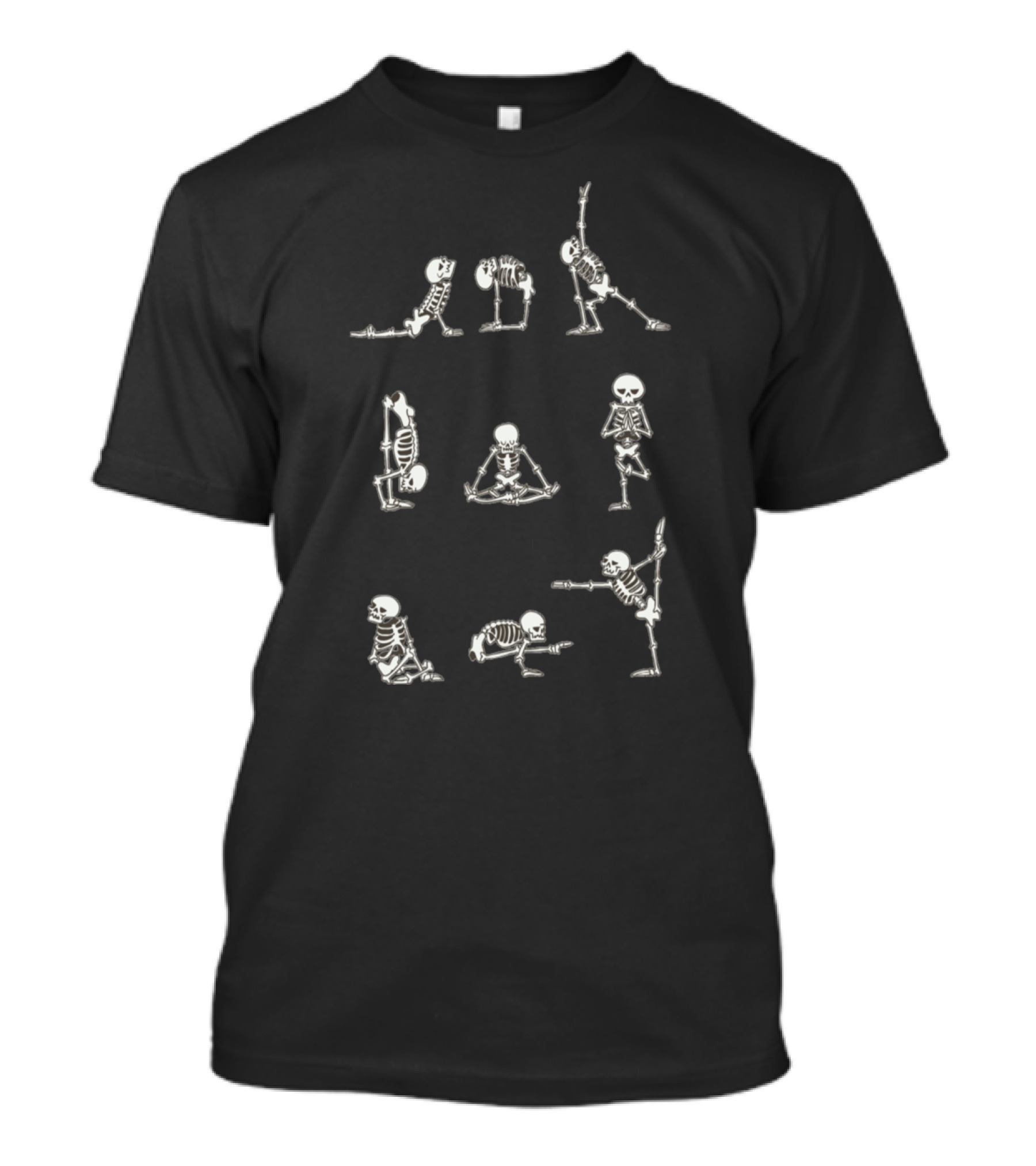 Skeleton Yoga Painting Poses Collection T-Shirt