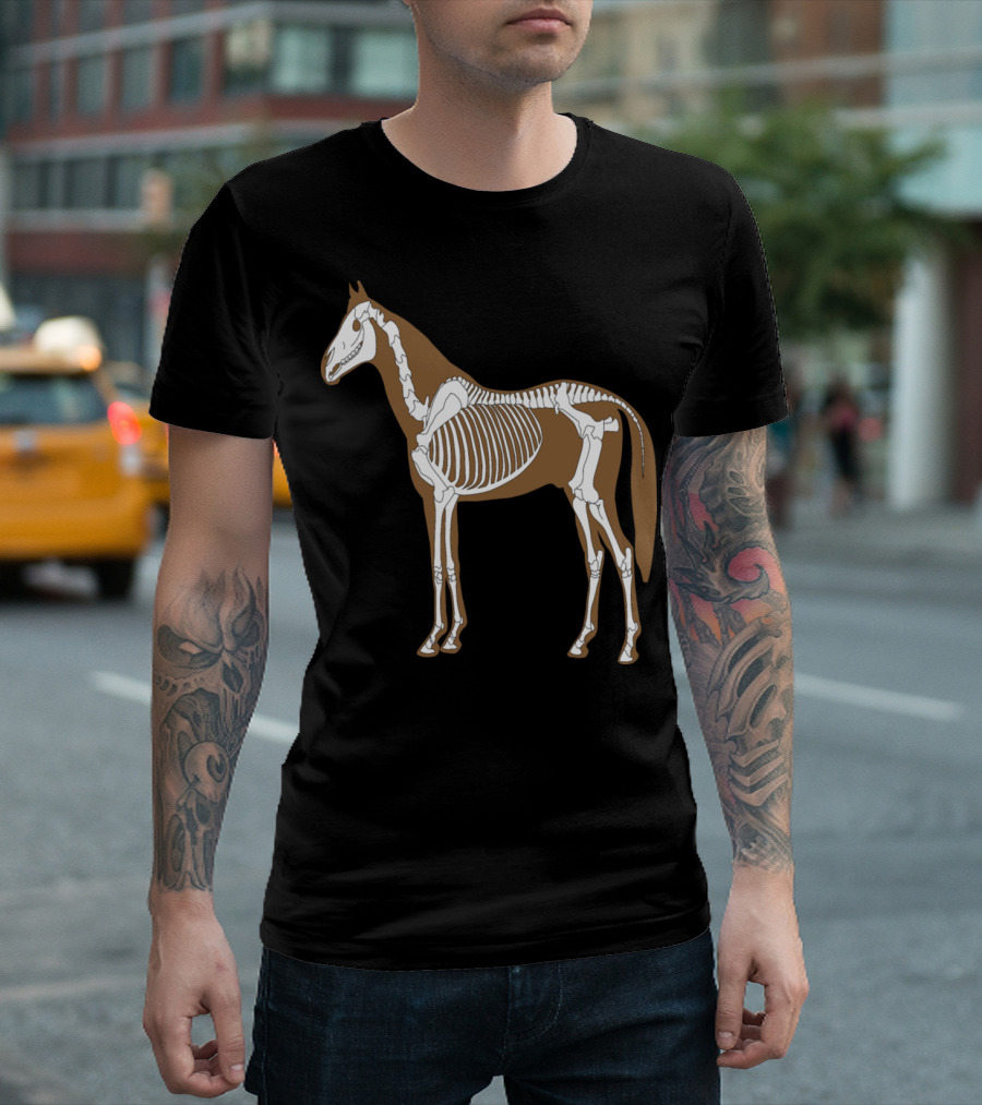 Horse Skeleton Anatomy Diagram T-Shirt
