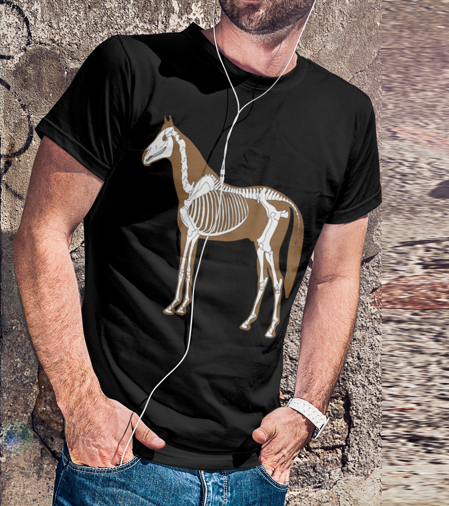 Horse Skeleton Anatomy Diagram T-Shirt