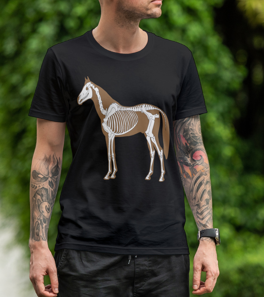 Horse Skeleton Anatomy Diagram T-Shirt