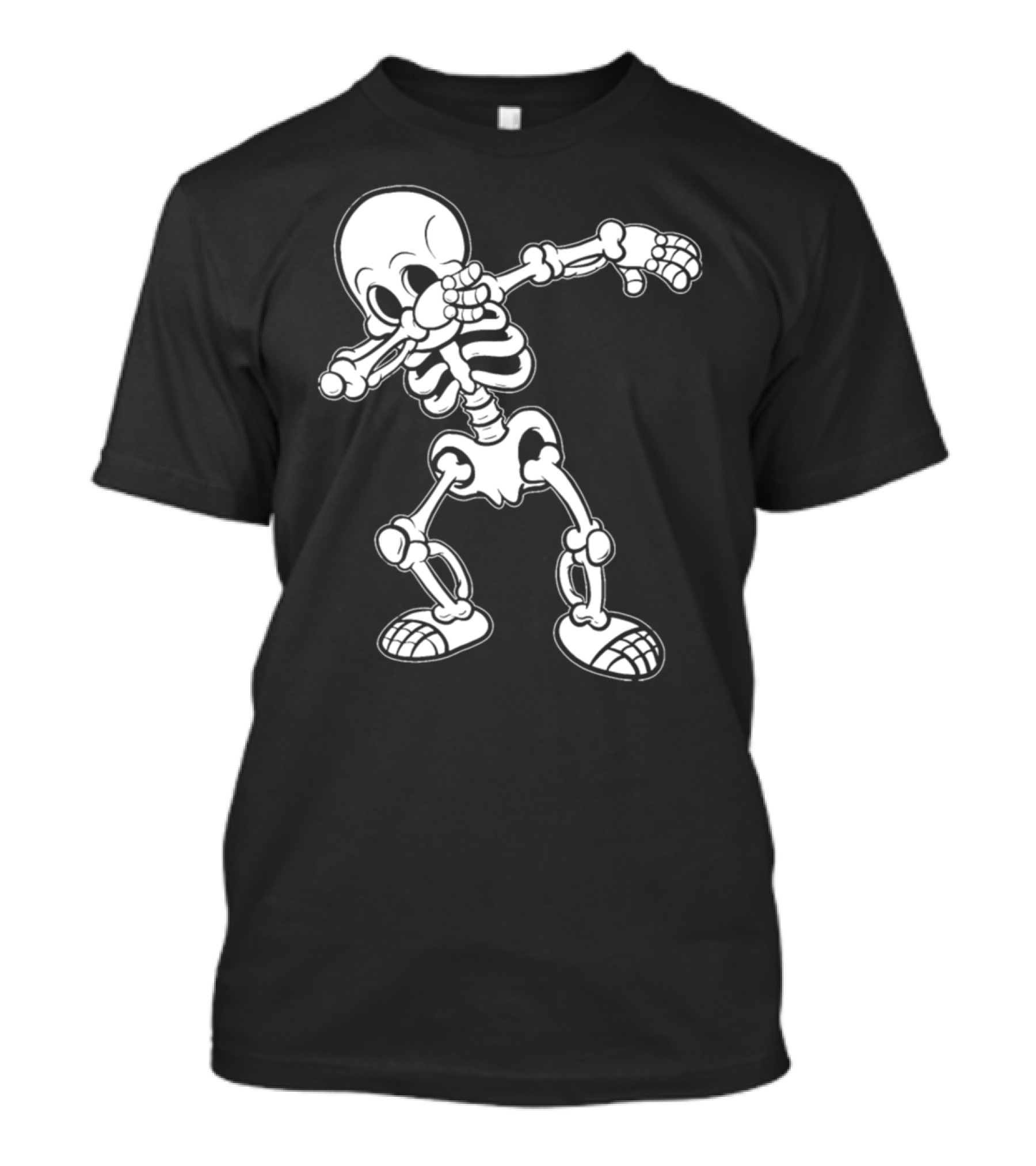 Dabbing Skeleton Funny Halloween Dab Skull Clip T-Shirt