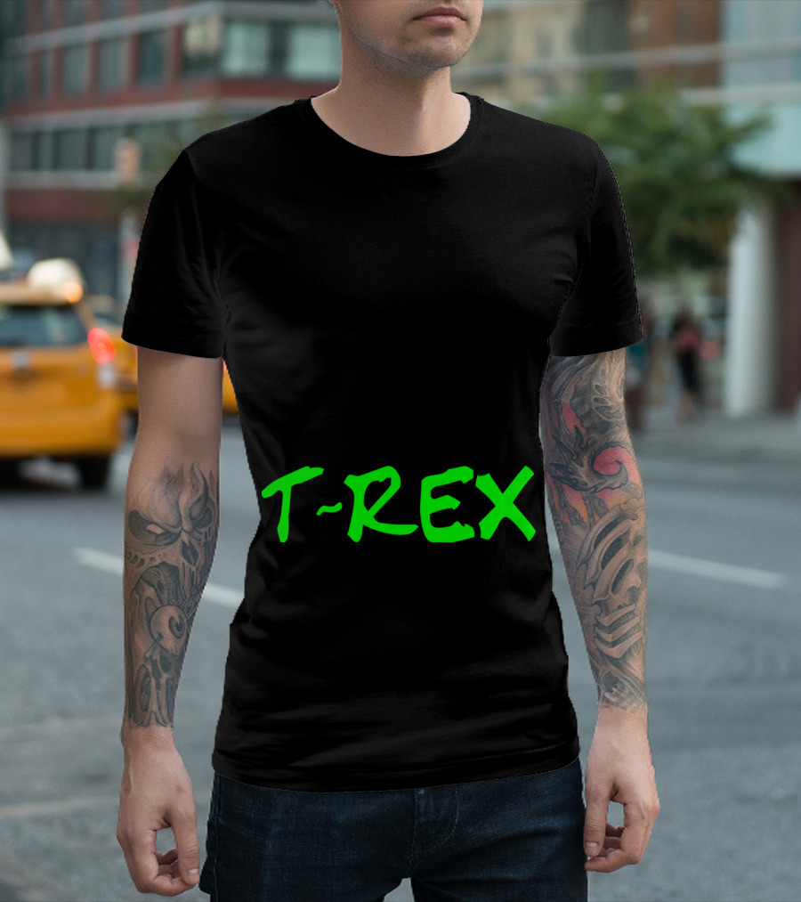 T Rex Dinosaur Skull T-Shirt