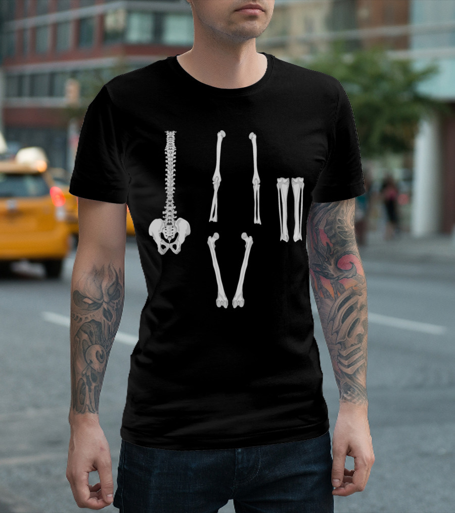 Totetude Skeleton Bones Anatomy Collection T-Shirt