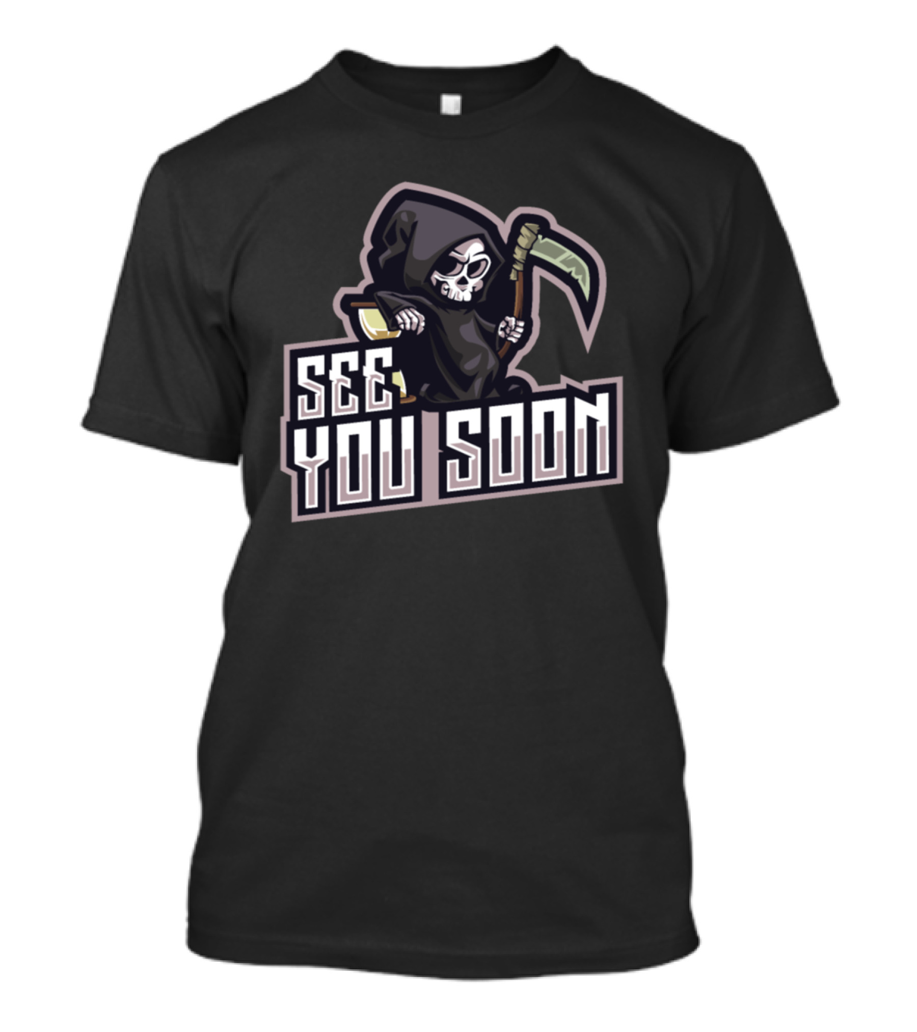 See You Soon Grim Reaper Skull T-Shirt