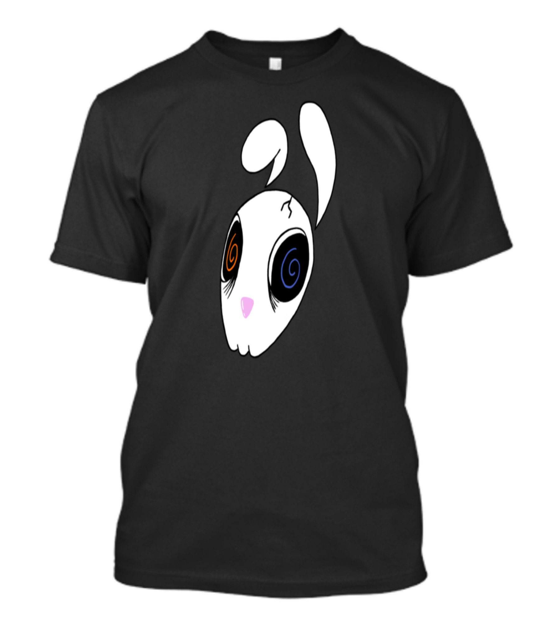 Skull Bunny Spiral Eyes White Head T-Shirt