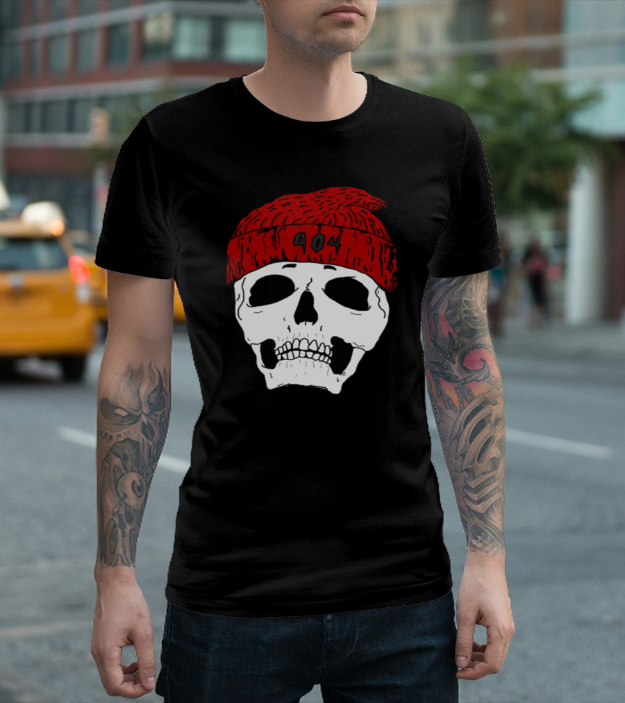 904 Skull Red Beanie T-Shirt