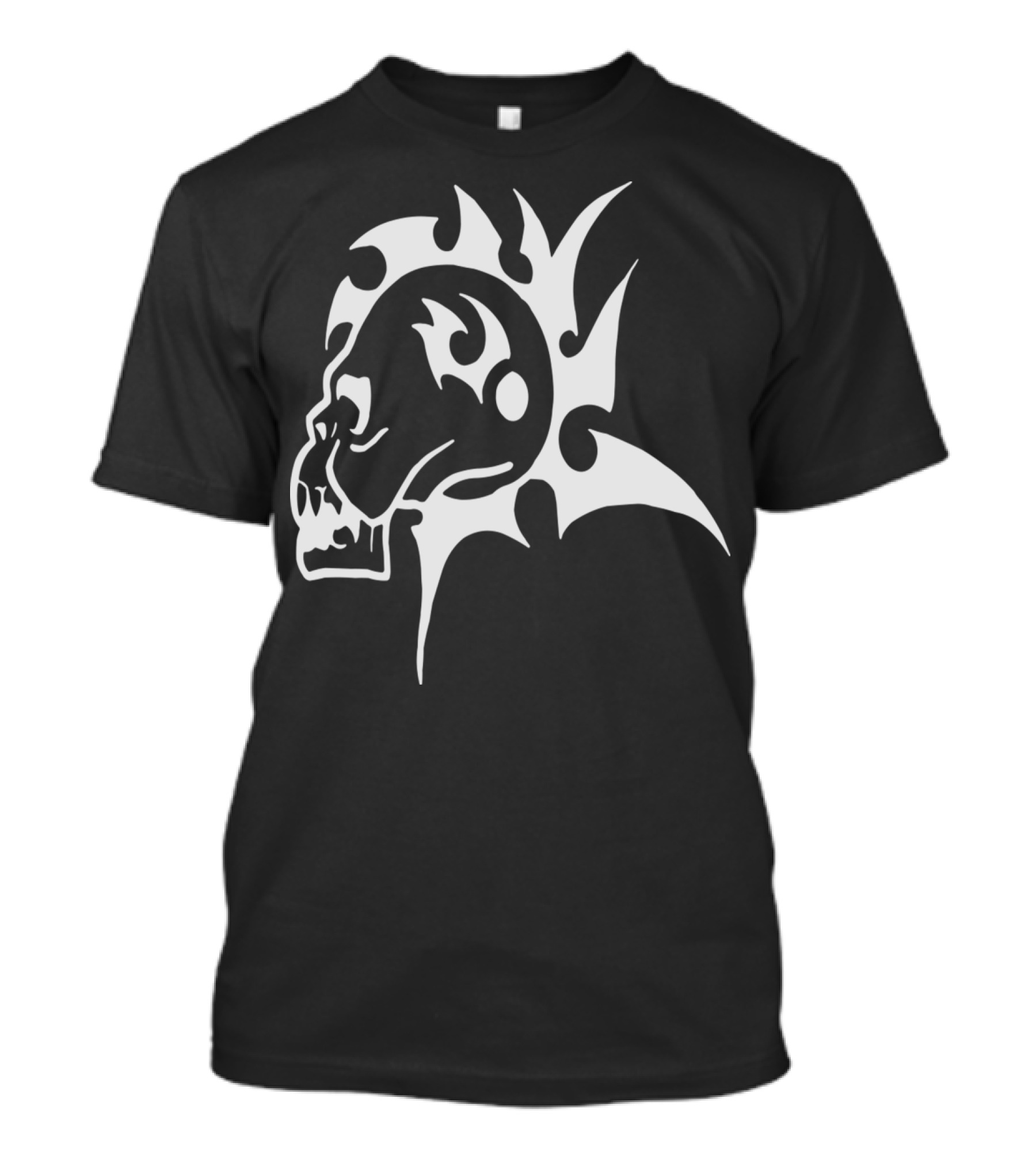 Mohawk Skull Tribal Fusion T-Shirt