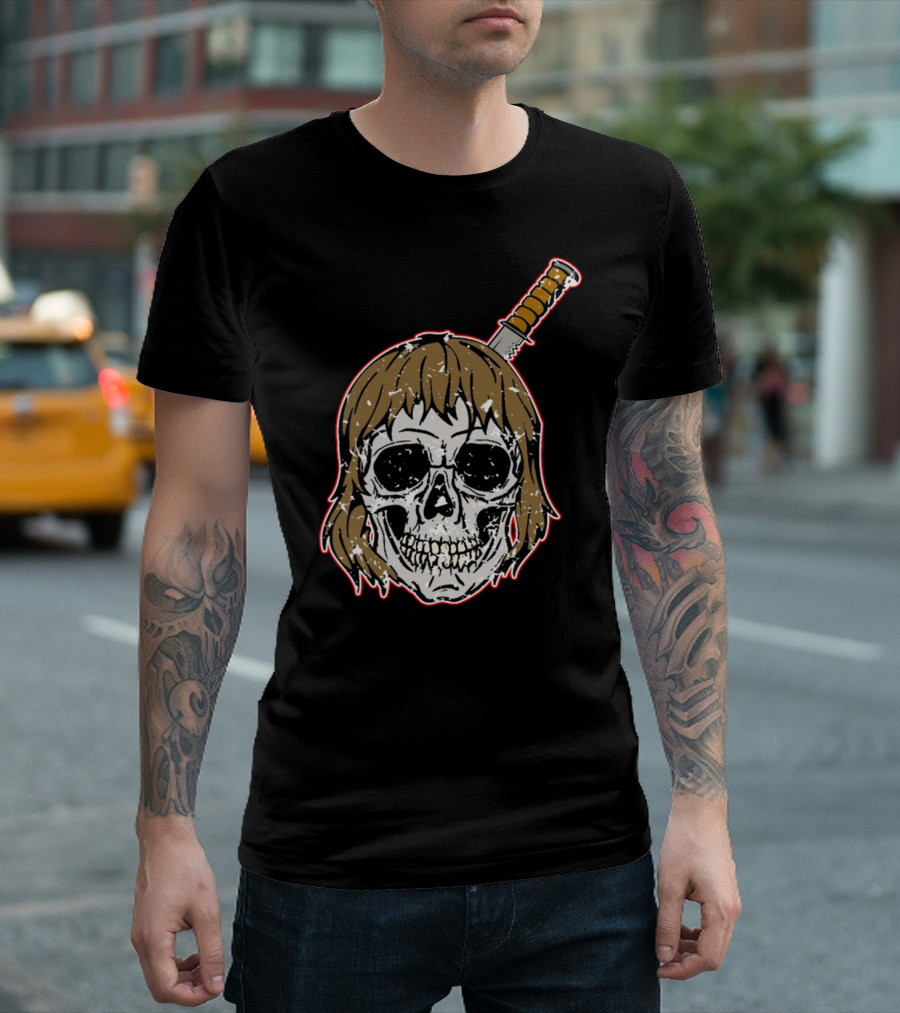 Halloween Skull Knife Head T-Shirt