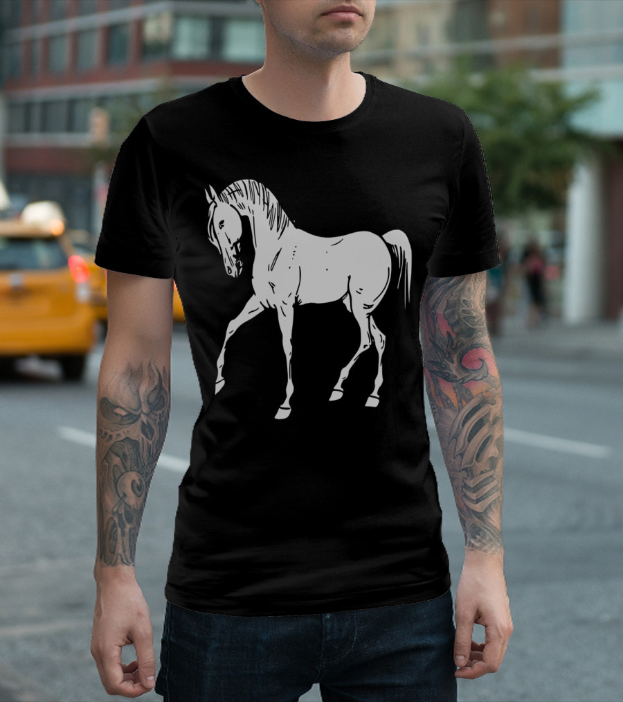 Walking Horse Outline Equine T-Shirt