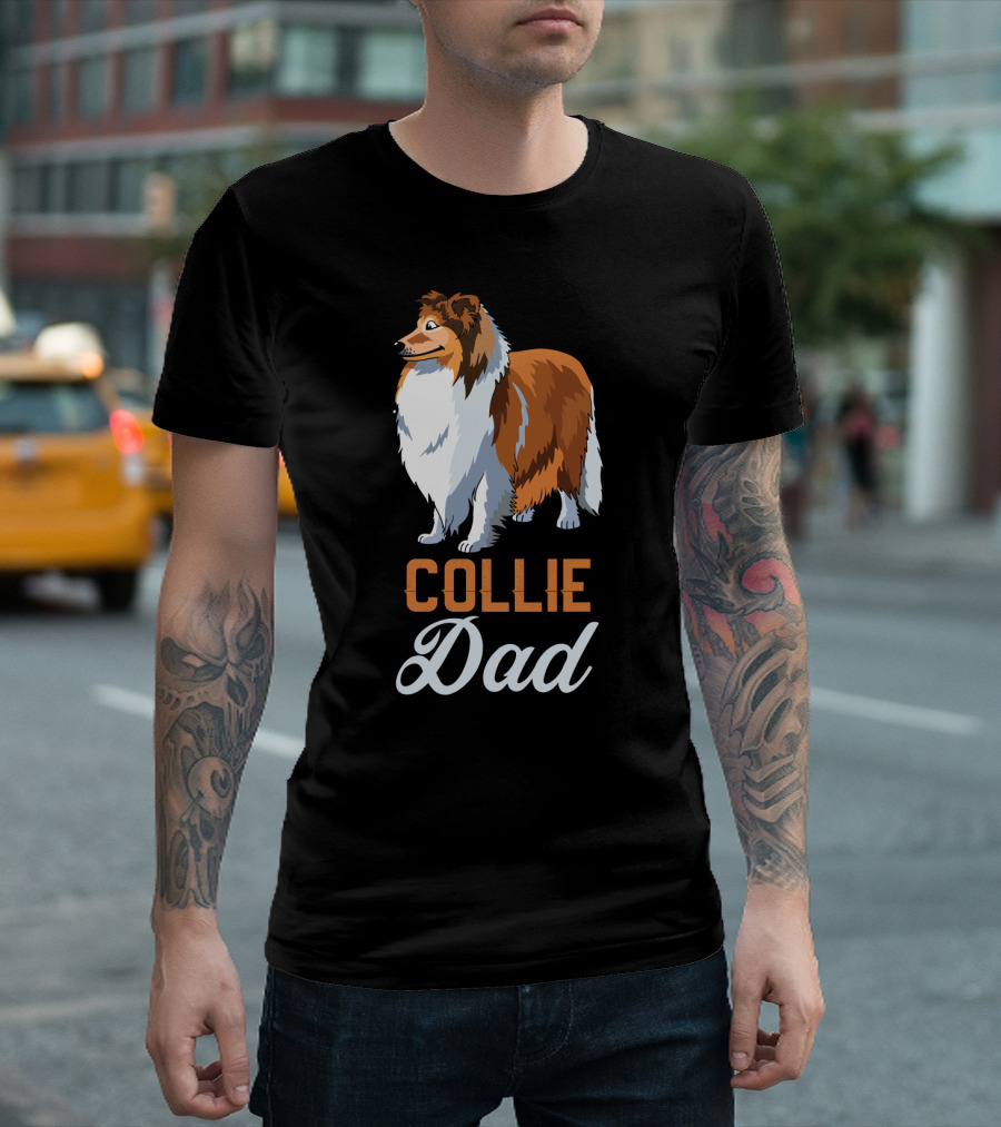 Collie Dad Loving Dog Owner T-Shirt