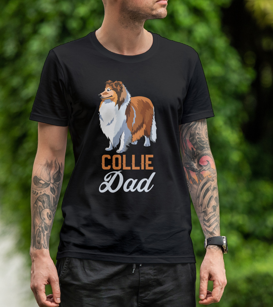 Collie Dad Loving Dog Owner T-Shirt