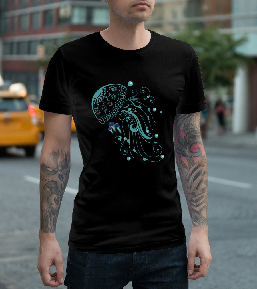 Cool Jellyfish Swirl T-Shirt