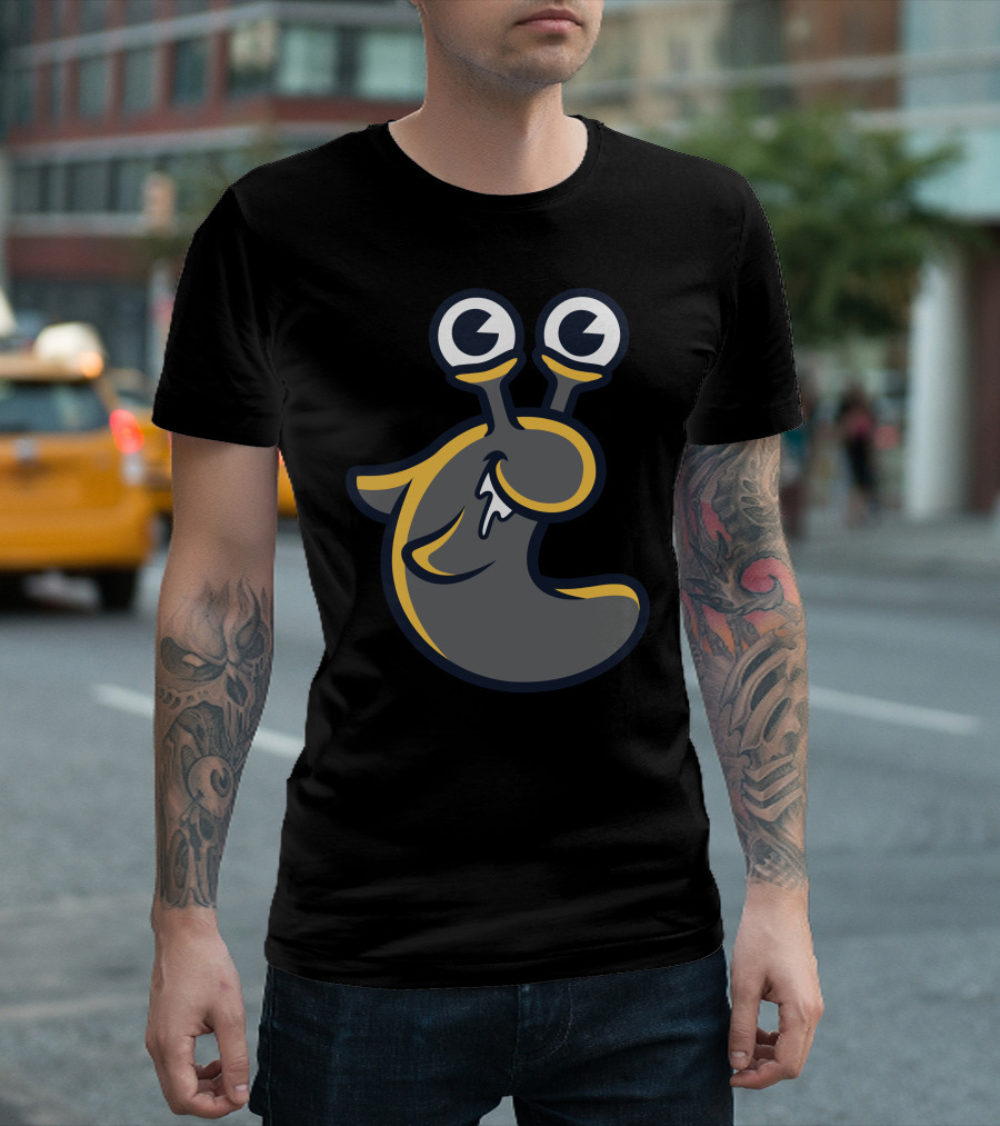 Slug Cartoon Character with Big Eyes and Smile T-Shirt