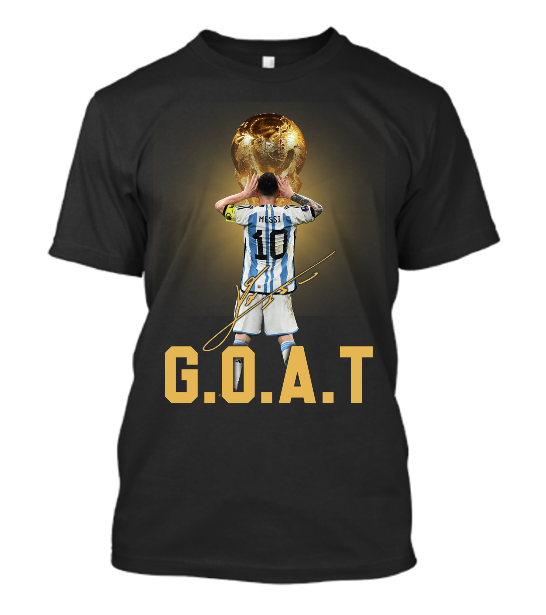 MESSI 10 G.O.A.T WORLD CUP TROPHY T-Shirt